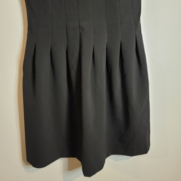 H&M Black Fit and Flare Pleated Punk Dress Size 4 - Picture 3 of 9